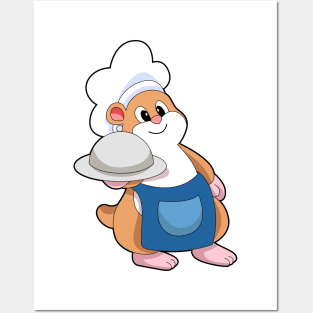 Hamster as Cook with Platter Posters and Art